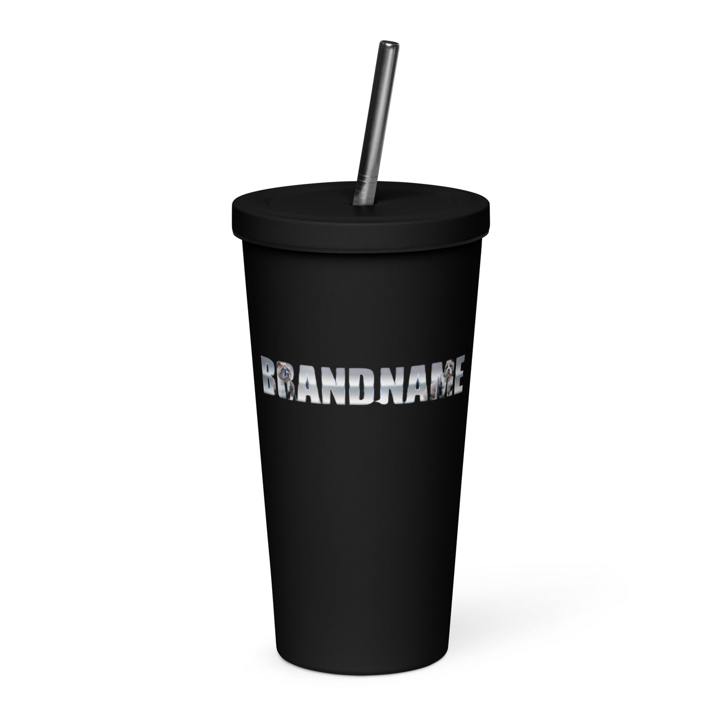 BNB Insulated tumbler with a straw