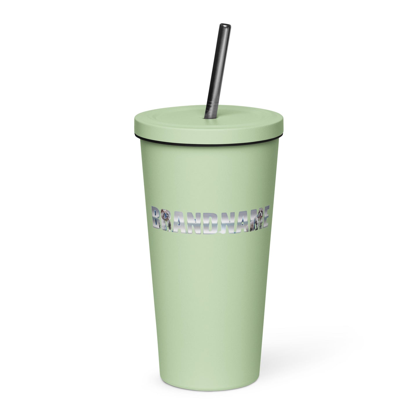 BNB Insulated tumbler with a straw