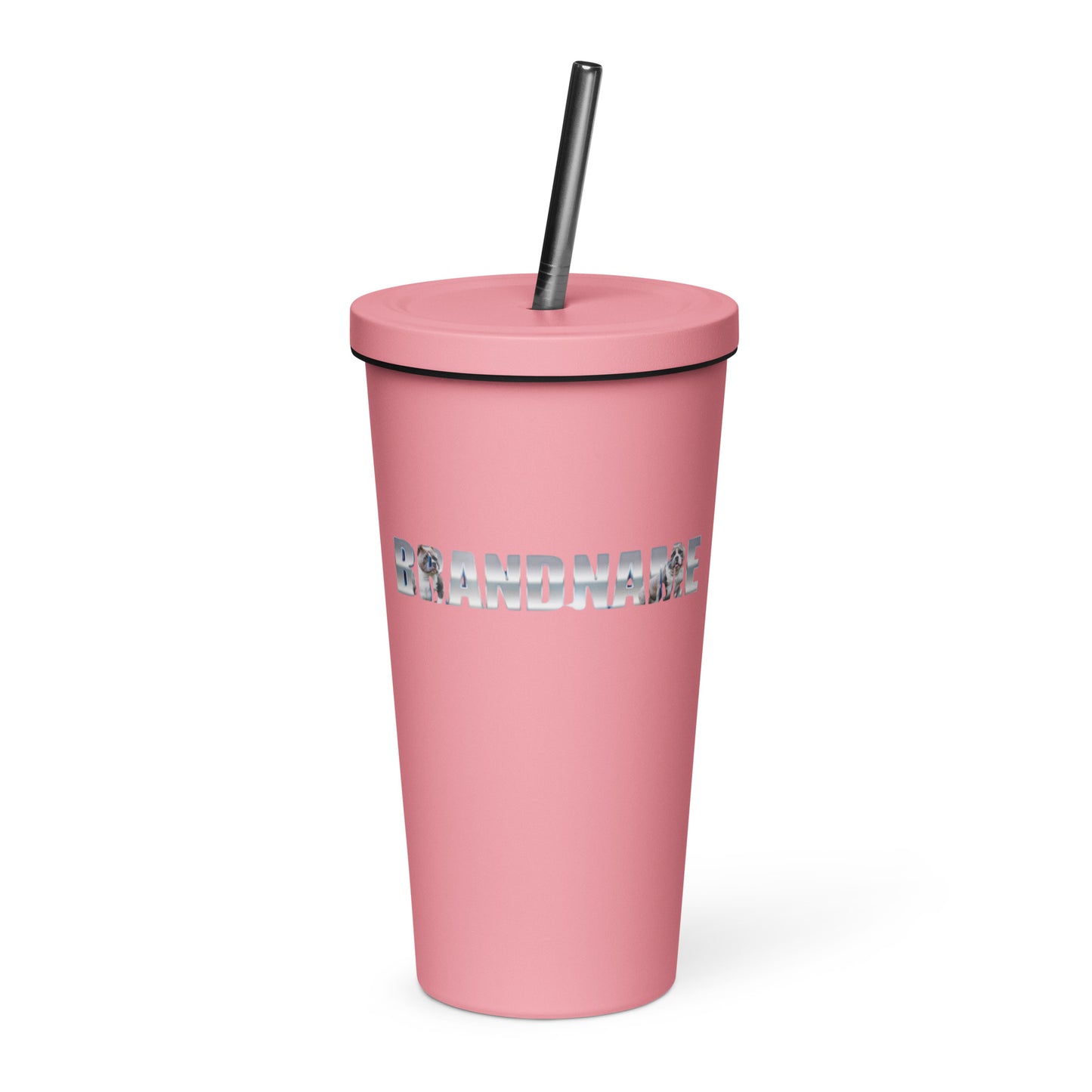 BNB Insulated tumbler with a straw