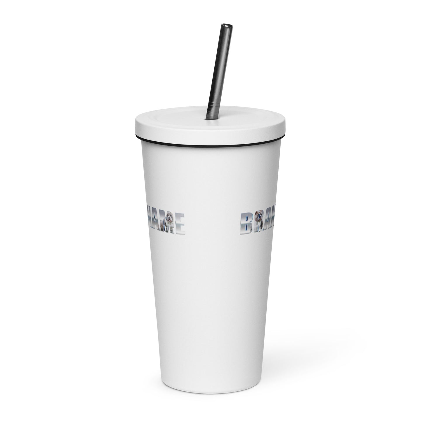 BNB Insulated tumbler with a straw