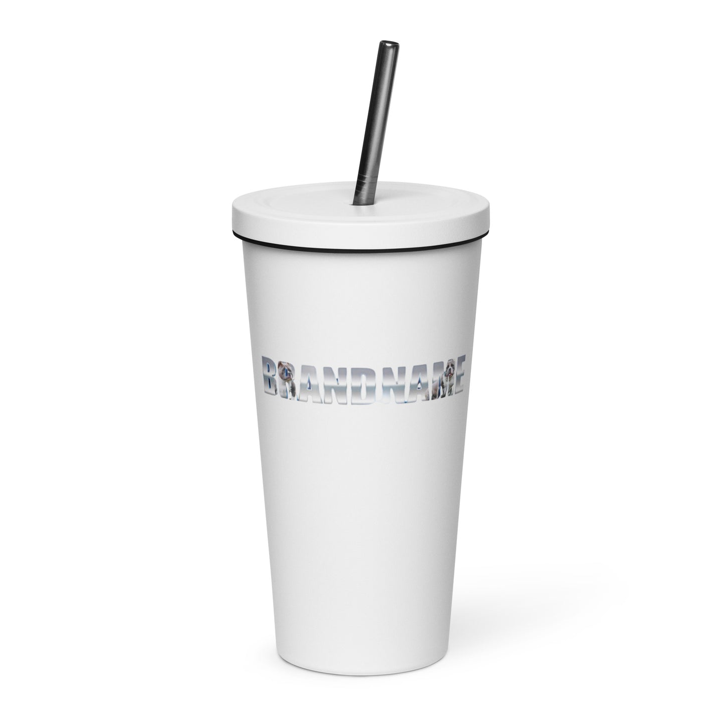 BNB Insulated tumbler with a straw