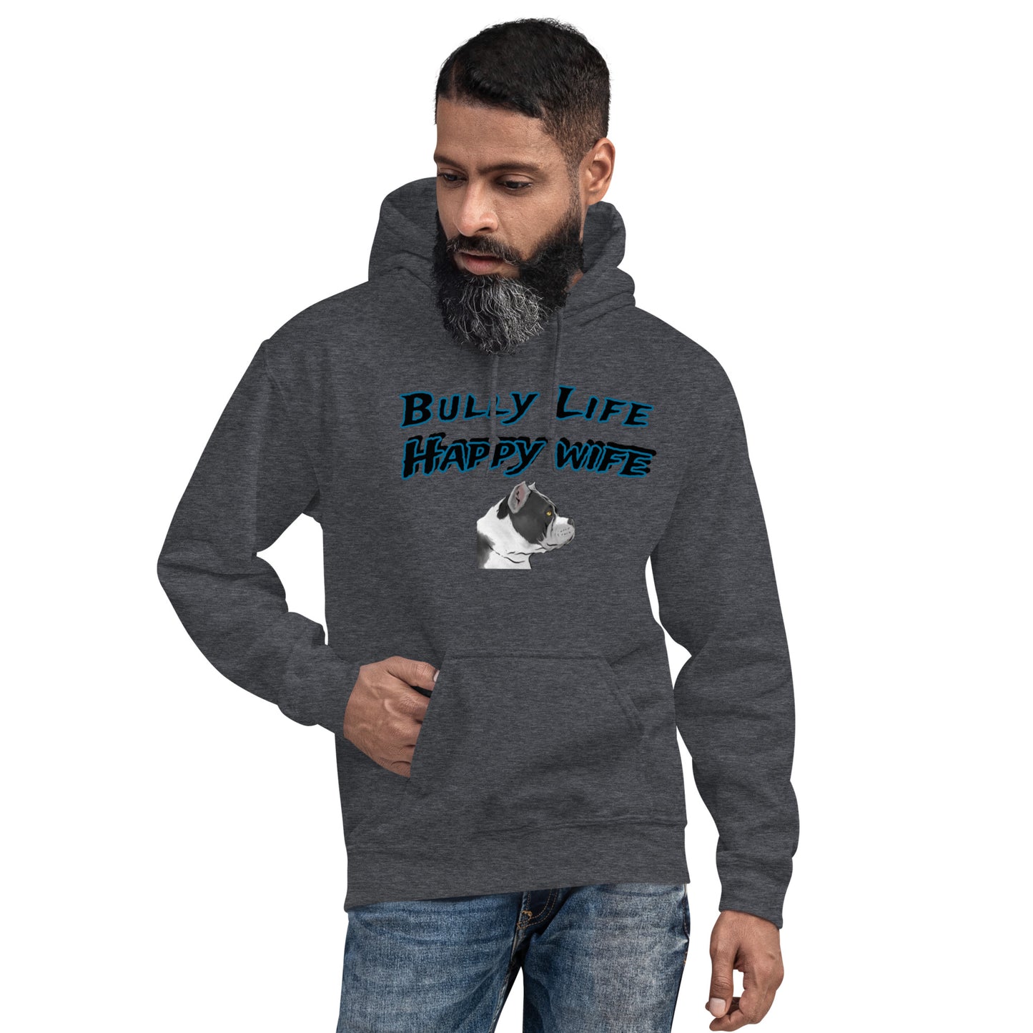 MENS BULLY LIFE HAPPY WIFE Hoodie