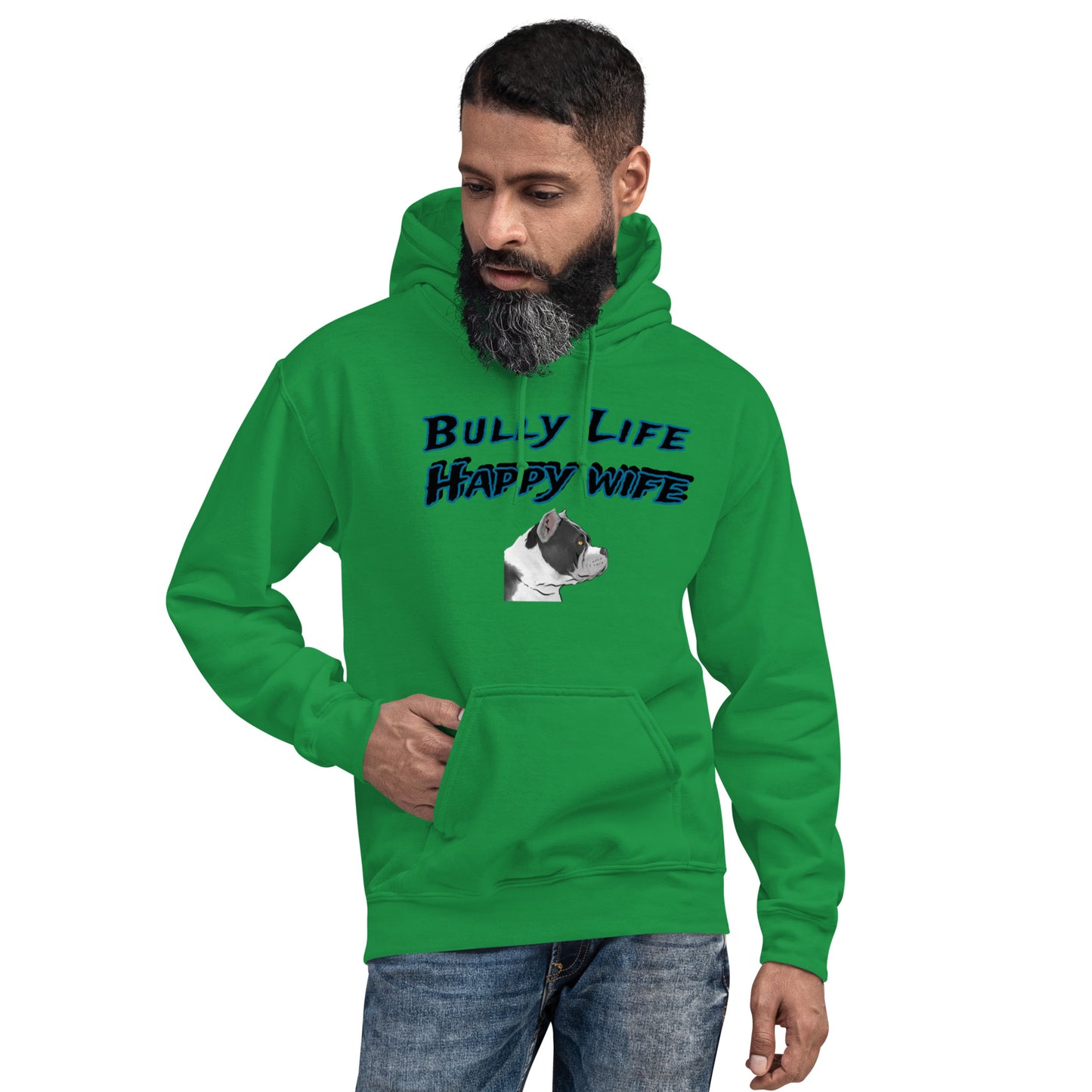 MENS BULLY LIFE HAPPY WIFE Hoodie