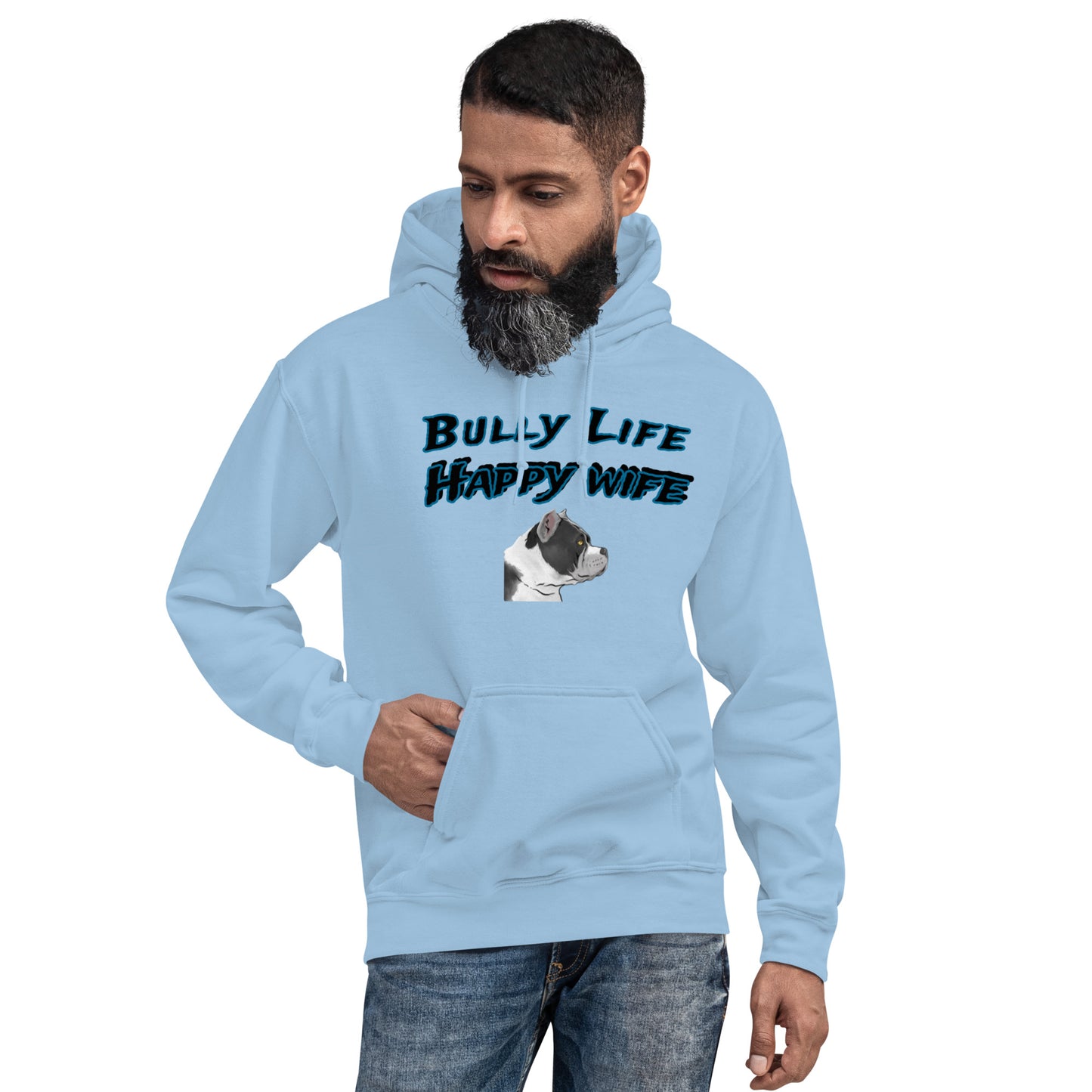 MENS BULLY LIFE HAPPY WIFE Hoodie