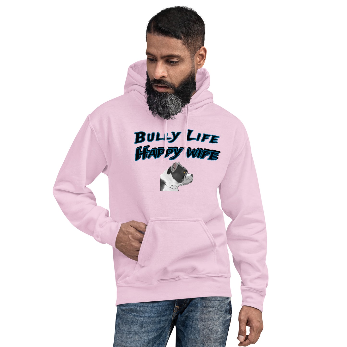 MENS BULLY LIFE HAPPY WIFE Hoodie