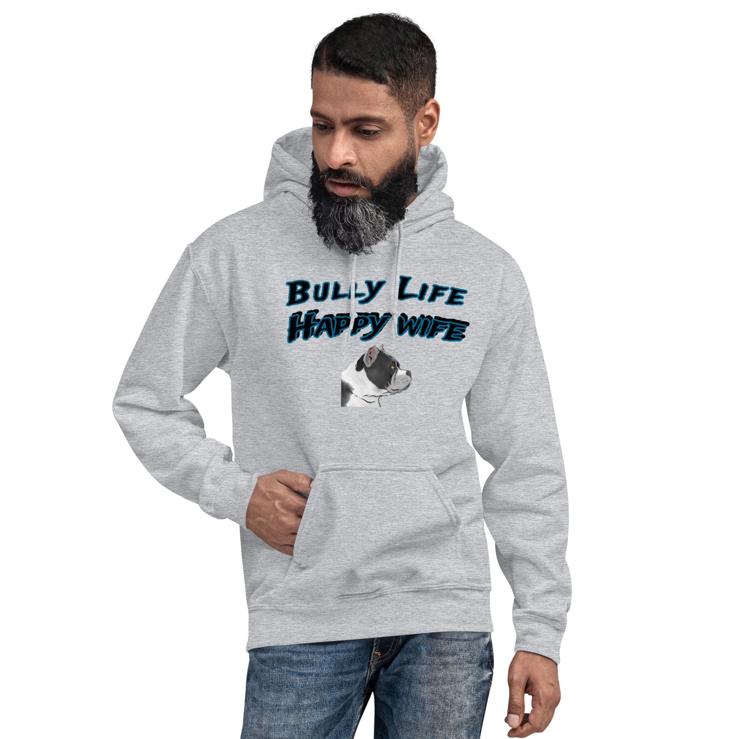 MENS BULLY LIFE HAPPY WIFE Hoodie