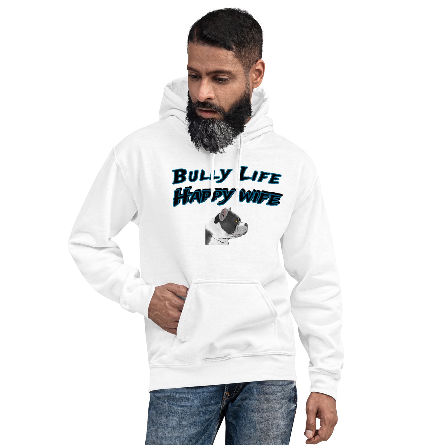 MENS BULLY LIFE HAPPY WIFE Hoodie